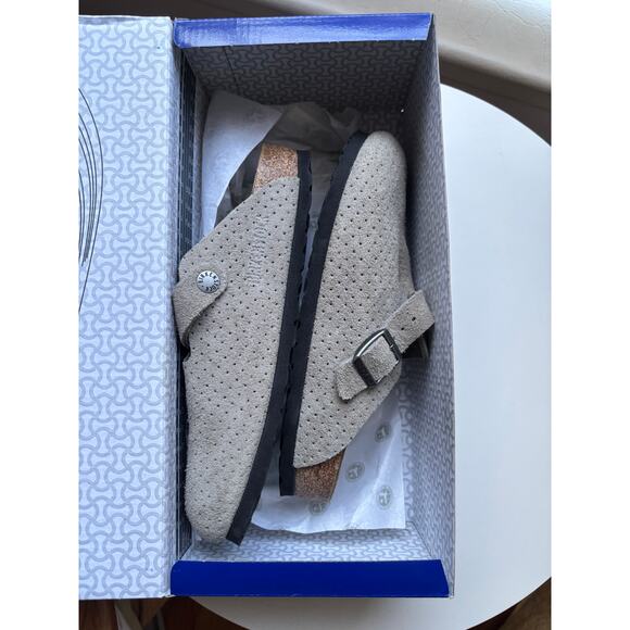 Birkenstock Boston Suede Embossed Dotted Stone Coin - Picture 3 of 6